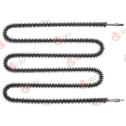 Heating element 4000 W, 220 V, L 475 mm, W 350 mm, ø 28 mm, M15x1 thread, M4 connection, connection length 33 mm - 1220402 | Sel