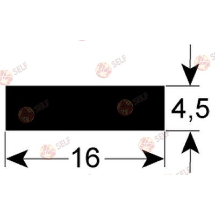 Kapı contası uzunluk 430mm genişlik 16mm height 4,5mm - 3220008 | Self Endüstriyel Yedek Parça