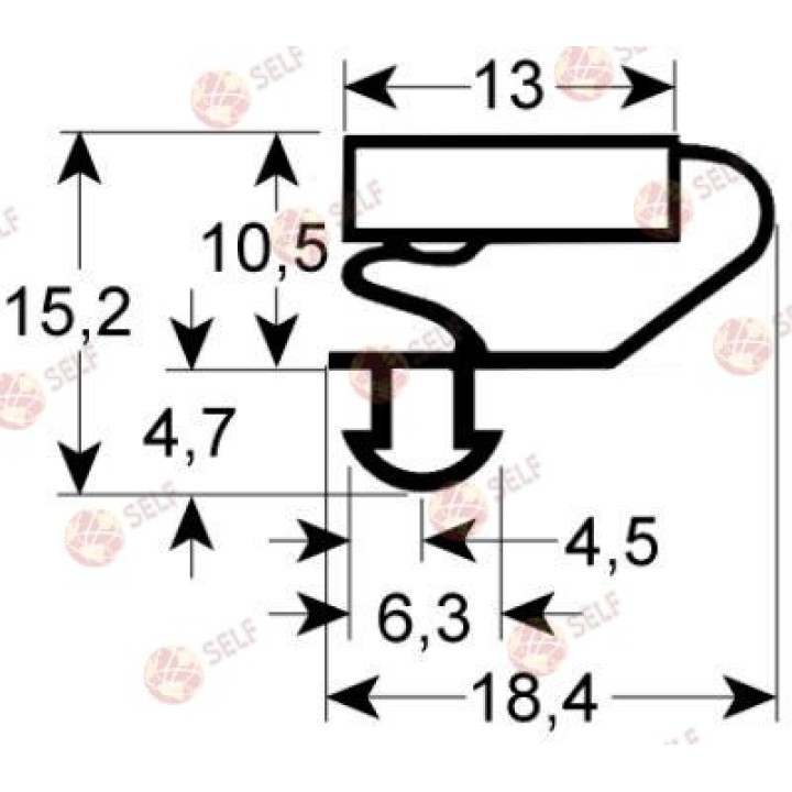 soğutma contası profili 9703 W 685 mm uzunluk 1560 mm fiş boyutu - 1682982 | Self Endüstriyel Yedek Parça
