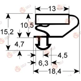 refrigeration gasket profile 9703 length 1563mm width 666mm dimension by wedge - 1682989 | Self Endüstriyel Spare Part