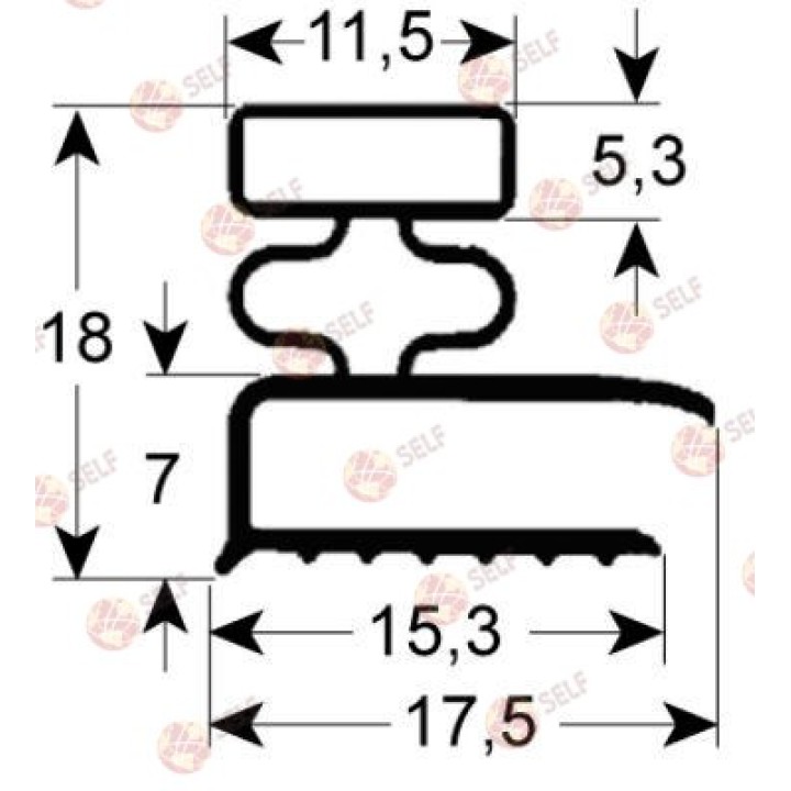 soğutma contası profili 9250 Genişlik 322 mm Uzunluk 1552 mm dış boyut - 1682998 | Self Endüstriyel Yedek Parça