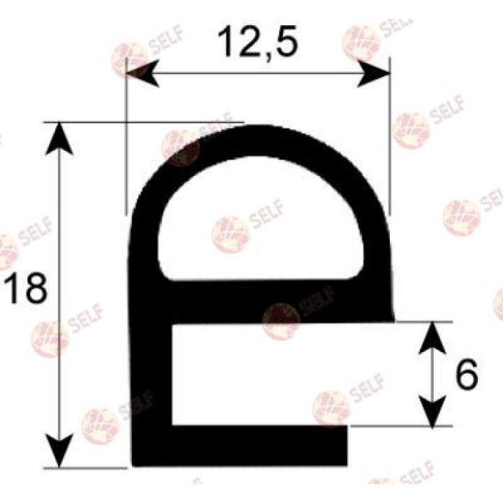 kapı contası profili 2225, çevresi 3900 mm - 3220410 | Self Endüstriyel Yedek Parça