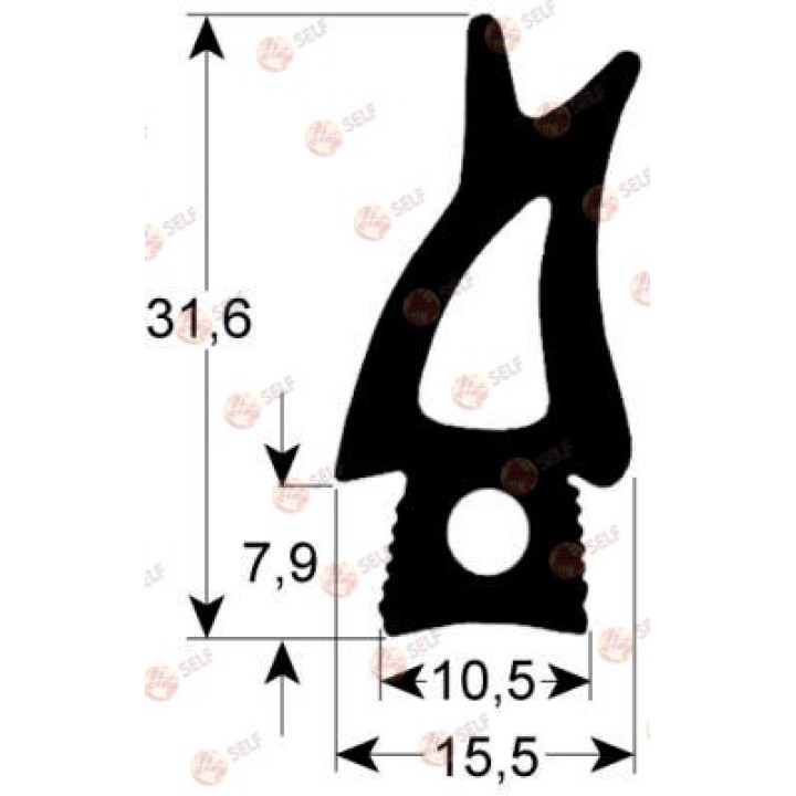 kapı contası 2732 uzunluk 1495 mm genişlik 485 mm dış boyut - 3220420 | Self Endüstriyel Yedek Parça