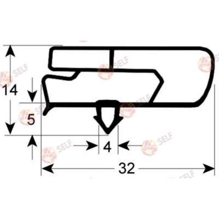 soğutma contası profili 9797 uzunluk 140 mm genişlik 375 mm kama şekline göre boyut - 1683242 | Self Endüstriyel Yedek Parça