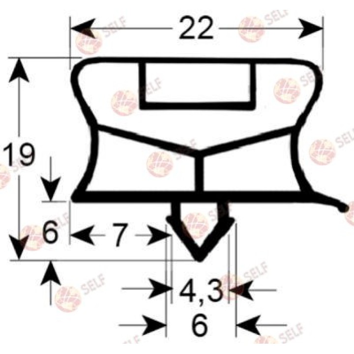 soğutma contası profili 9794 uzunluk 630 mm genişlik 408 mm kama ile boyutlandırılmış - 1683348 | Self Endüstriyel Yedek Parça