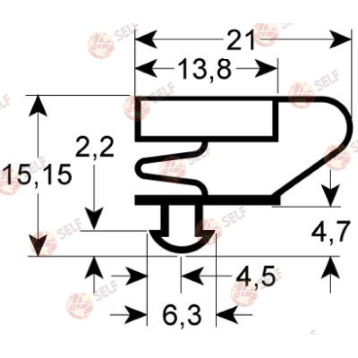 soğutma contası profili 9704 G 395 mm U 708 mm tıkaç boyutu - 1683421 | Self Endüstriyel Yedek Parça