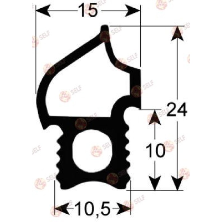 kapı contası profili 2717 G 460 mm Y 1495 mm dış tıpa boyutu - 3220605 | Self Endüstriyel Yedek Parça