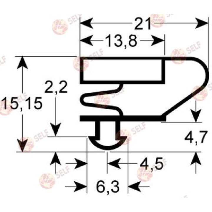 soğutma contası profili 9704 Genişlik 410 mm Uzunluk 610 mm fiş boyutu - 1683476 | Self Endüstriyel Yedek Parça