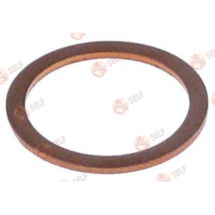 düz bakır conta D1 ø 16,7 mm D2 ø 13,4 mm kalınlık 0,8 mm - 1681235 | Self Endüstriyel Yedek Parça