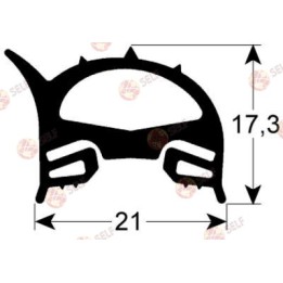 oven gasket profile 2510 W 447mm L 1448mm external size - 1682636 | Self Endüstriyel Spare Part