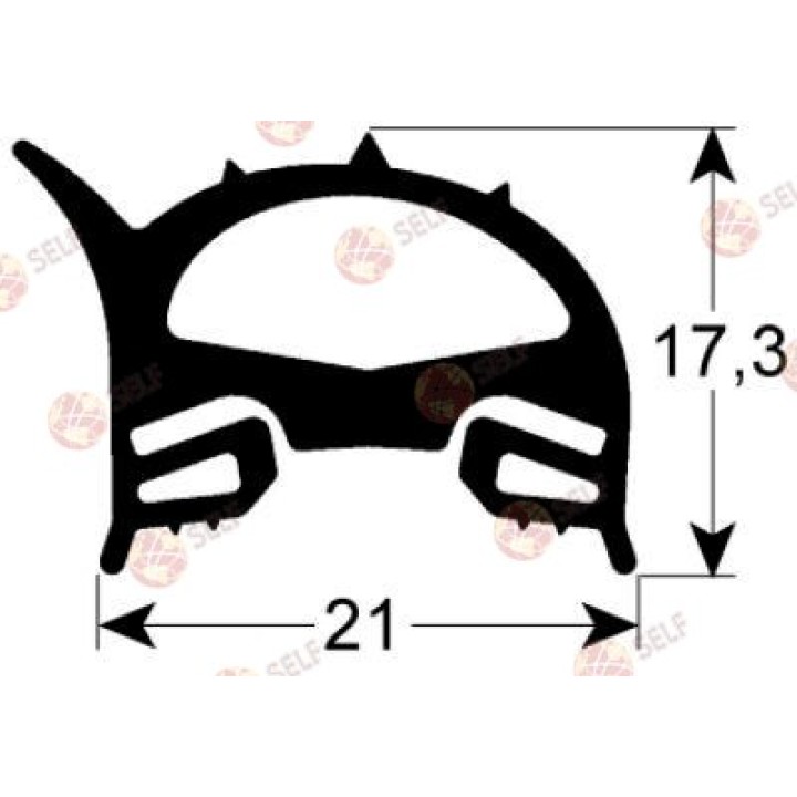 fırın contası profili 2510 G 447 mm U 1448 mm dış boyut - 1682636 | Self Endüstriyel Yedek Parça