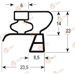 soğutma contası, profil 9783 Genişlik 260 mm Uzunluk 355 mm fiş boyutu çekmece soğutma boyutu 1/2 - 1682404 | Self Endüstriyel Y