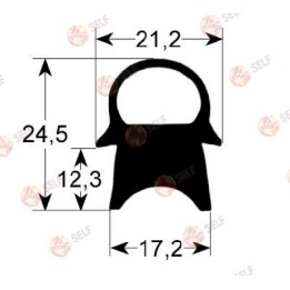fırın contası 2440W 645 mm uzunluk x 740 mm dış boyut - 1682444 | Self Endüstriyel Yedek Parça