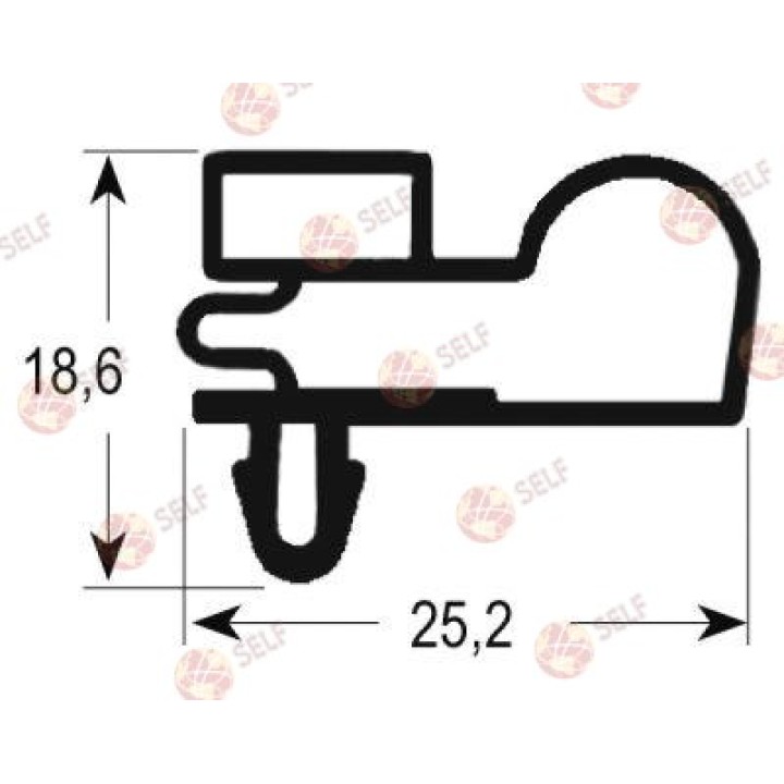 soğutma contası profili 9010 Genişlik 659 mm Uzunluk 1359 mm fiş boyutu - 1682555 | Self Endüstriyel Yedek Parça
