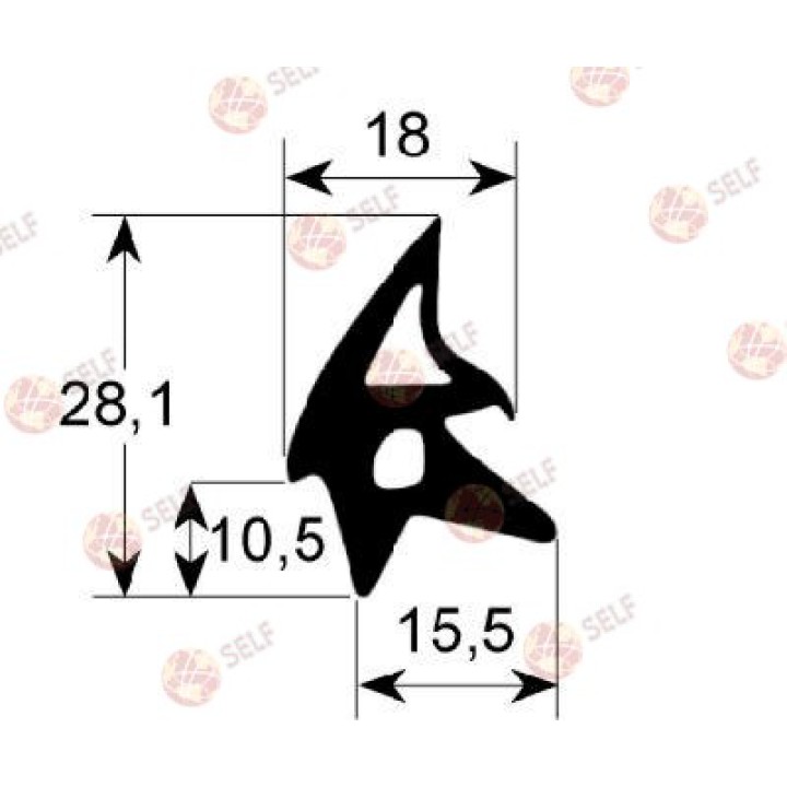 kapı contası 2470 uzunluk 2850 mm - 3220210 | Self Endüstriyel Yedek Parça