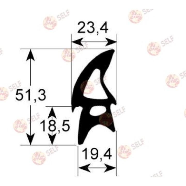 door seal 2460 long 4560mm - 3220214 | Self Endüstriyel Spare Part
