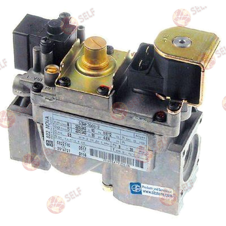 gaz vanası serisi 822 230V 50Hz gaz girişi 1/2" gaz çıkışı 1/2" pilot bağlantısı m10x1 - 4100012 | Self Endüstriyel Yedek Parça