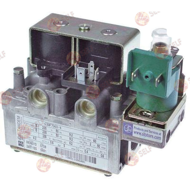 gas valve 230V 50Hz gas inlet 1/2" gas outlet 1/2" pressure range 2-50mbar - 2640084 | Self Endüstriyel Yedek Parça