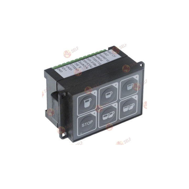 tuş takımı ünitesi cappuccino düğmeleri 6 adet siyah 230V U 98 mm G 58 mm - 2141260 | Self Endüstriyel Yedek Parça