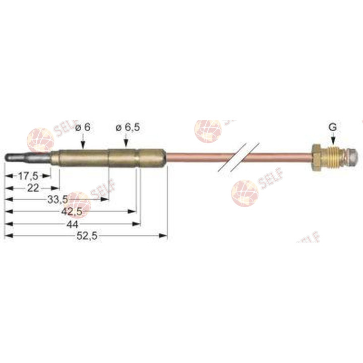 termokupl M8x1 L 1500 mm fiş bağlantısı ø6,0(6,5) mm - 10120042 | Self Endüstriyel Yedek Parça
