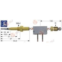 مزدوج حراري مع قاطع M9x1 بطول 1000 مم، وصلة لحام M8x1 - 10120131 | Self Endüstriyel