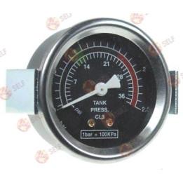 manometre ø 60 mm, basınç aralığı 0-2,5 bar, PSI ölçeği ile 0,8-1 işaretli - 9700061 | Self Endüstriyel Yedek Parça