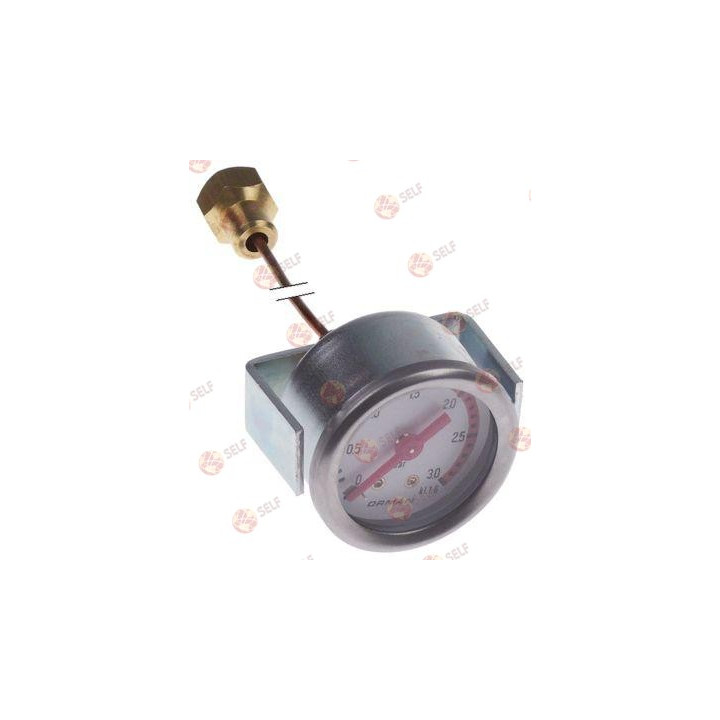 manometre ø 41 mm basınç aralığı 0-3 bar dişli bağlantı 1/4" işaretleme 1,8-3 kılcal boru 430 mm - 1362390 | Self Endüstriyel Ye