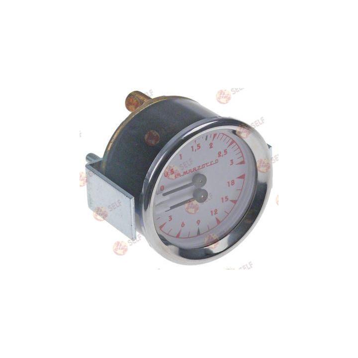 manometer double scale ø 60mm pressure range 0-3 / 0-18bar - 9700109 | Self Endüstriyel Spare Part