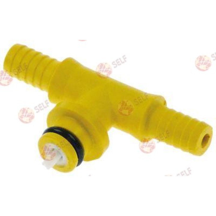 hortum bağlantı elemanı 1/4" post-mix SHURFLO, çek valfli, plastik, sarı - 1220671 | Self Endüstriyel Yedek Parça