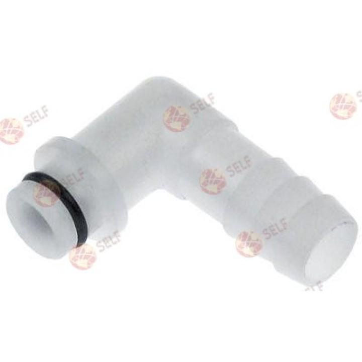 hose connector, 1/4" post-mix SHURFLO gas inlet, plastic, white - 4620021 | Self Endüstriyel Spare Part