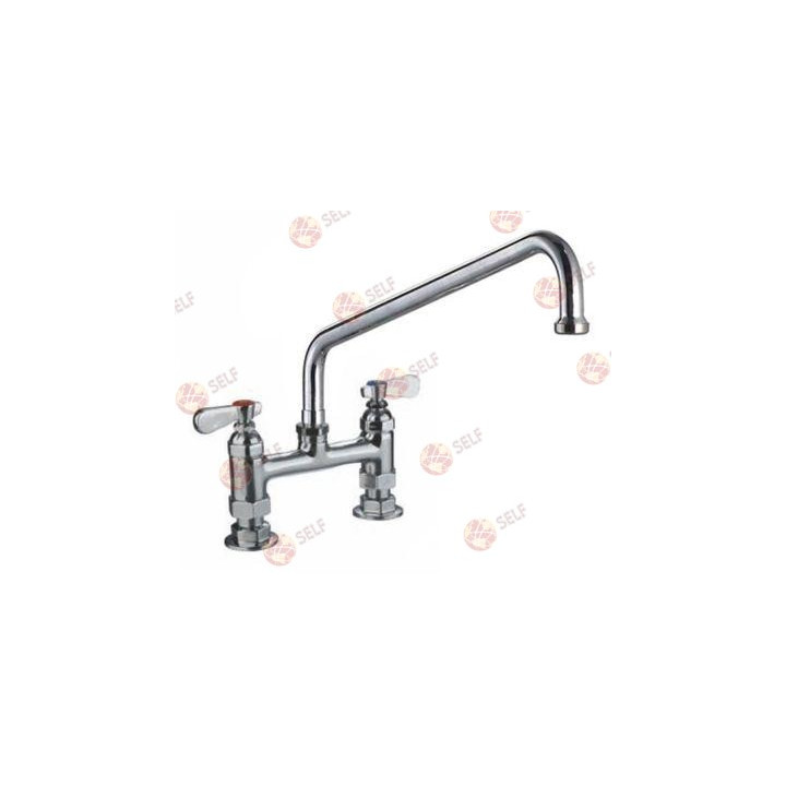 köprü karışımlı musluk, musluk başlığı, musluk ağzı uzunluğu 300 mm, musluk ağzı yüksekliği 195 mm, HU musluk ağzı bağlantısı 1/