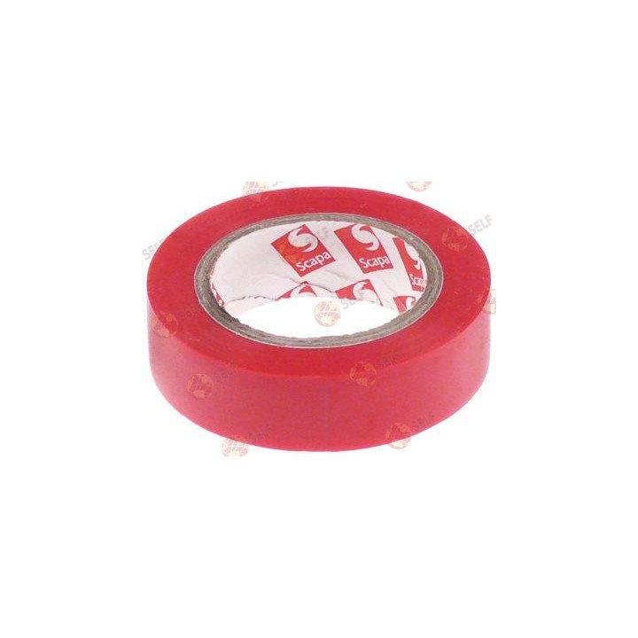 yalıtım bandı PVC sıcaklık direnci -10 ila 105°C Genişlik 15 mm Uzunluk 10 m kırmızı VDE onaylı - 1000364 | Self Endüstriyel Yed