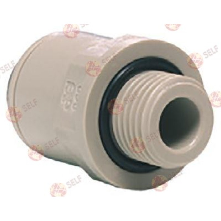 John Guest geçmeli bağlantı parçası, düz dişli, 1/4" BSP boru bağlantısı, 3/8" - 1360553 | Self Endüstriyel Yedek Parça