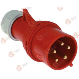 CEE fişi düz 5 kutuplu kontaklar 3P+N+E maks. 32A maks. 400V koruma IP44 kelepçeler 2,5-6,0 mm² - 3381263 | Self Endüstriyel Yed