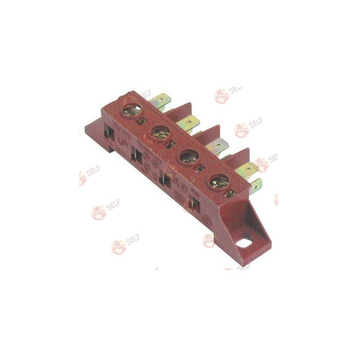 güç terminal bloğu 4 kutuplu maks. 40 A, maks. 400 V, bağlantı ø 6 mm² / F6,3, sıcaklık direnci 150 °C - 9360118 | Self Endüstri