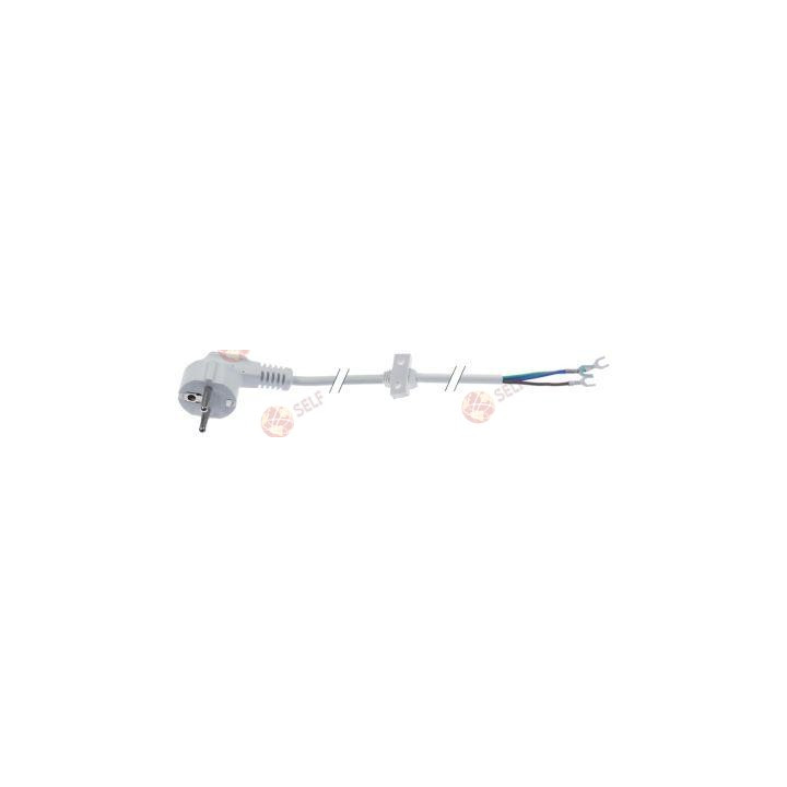 CEE7/7 tip E+F fişli güç kablosu, 3 kutuplu P+N+E, 0,75 mm², maks. 16 A, beyaz - 9500211 | Self Endüstriyel Yedek Parça
