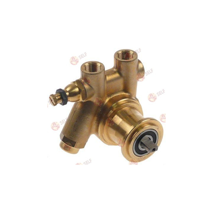 pompa kafası PO104X FLUID-O-TECH L 82 mm 100 l/saat bağlantı 3/8" GAS, filtreli ve baypaslı pirinç - 2460046 | Self Endüstriyel 
