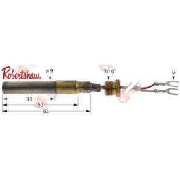 Robertshaw termokupl 250-750 mV prob o 9 mm - 2960009 | Self Endüstriyel Yedek Parça