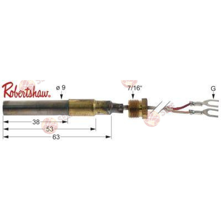 Robertshaw termokupl 250-750 mV prob o 9 mm - 2960009 | Self Endüstriyel Yedek Parça