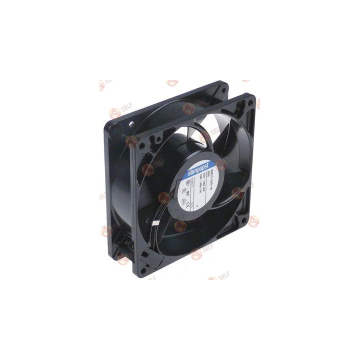 eksenel fan eksenel uzunluk 127 mm genişlik 127 mm yükseklik 38 mm 230 VAC 18 W erkek 2,8 mm Ebm-Papst - 9340220 | Self Endüstri