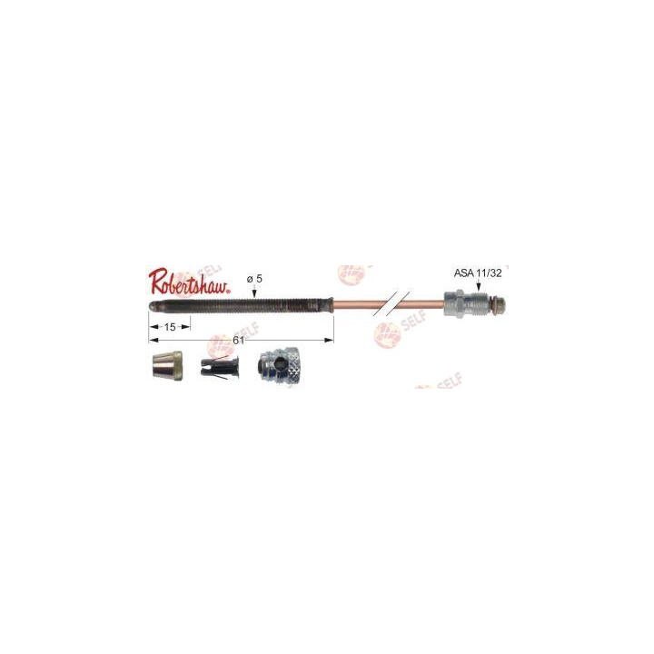 ROBERTSHAW termokupl 5 parçalı L 48" - 1220 mm ASA 11/32 - 10120248 | Self Endüstriyel Yedek Parça