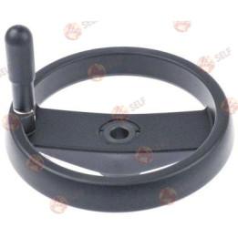 hand wheel ø 160mm D1 ø 40mm bore ø 16mm L1 22mm L2 50mm handle length 75mm with folding handle - 5020316 | Self Endüstriyel Spa