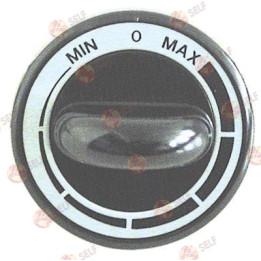 Min/Max dereceli topuz ø 62 mm şaft ø 6x4,6 mm şaft düz üst siyah - 4120005 | Self Endüstriyel Yedek Parça