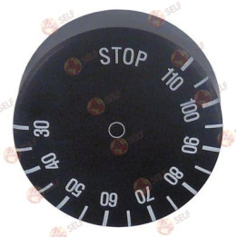 مقبض درجة الحرارة القصوى 110 درجة مئوية نطاق درجة الحرارة 30-110 درجة مئوية قطر 45 مم عمود قطر 6x4.6 مم عمود مسطح علوي أسود - 41