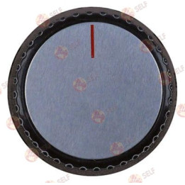 knob thermostat t.max. 110°C ø 45mm shaft ø 6x4.6mm shaft flat left silver - 4920339 | Self Endüstriyel Spare Part