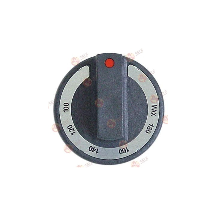düğme termostat maks. sıcaklık 180°C ø 77 mm mil ø 6x4,6 mm mil düz üst siyah - 4920407 | Self Endüstriyel Yedek Parça
