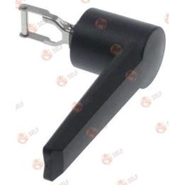 door handle L 180mm W 50mm handle ø 50mm spring length 55mm threaded black - 3260098 | Self Endüstriyel Spare Part