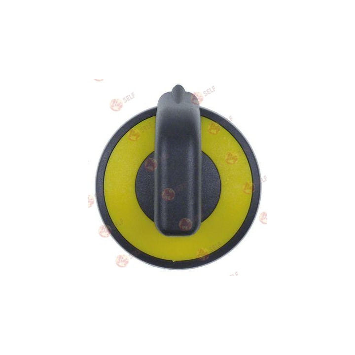 topuz sıfır işareti ø 71,5 mm şaft ø 6x4,6 mm şaft düz üst sarı/siyah - 4120048 | Self Endüstriyel Yedek Parça