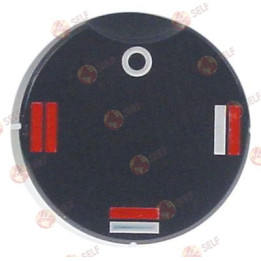 knob oven TH/BH/TH+BH ø 50mm shaft ø 6x4.6mmshaft flat upper black - 2140261 | Self Endüstriyel Spare Part