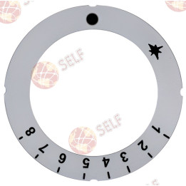 knob dial plate silver gas thermostat 1-8 ED ø 63mm ID ø 45,5mm COPRECI - 4920578 | Self Endüstriyel Spare Part
